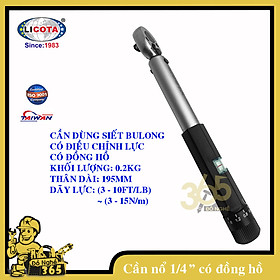 Mua Cần siết chỉnh lực 1/4  Có đồng hồ (3 -15NM) LICOTA