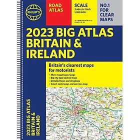 Sách - 2023 Philip's Big Road Atlas Britain and Ireland : (Spiral A3) by Philip's Maps (UK edition, paperback)
