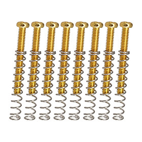 Double Coil Pickup Frame Screws Springs ,Humbucker Pickup Mounting Screws and Springs for Musical Electric Guitar