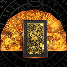 Bài Nhựa Size Gốc Bộ Bài Tarot Gold Foil Cao Cấp Waite Borderless Chất