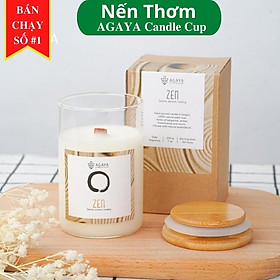 Mua Nến thơm làm dịu tinh thần yên tĩnh AGAYA Candle Cup hương cam bergamot  hổ phách và nhựa thơm- Mùi Zen