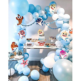 Hình ảnh Set bong bóng baby shark trang trí sinh nhật - Baby shark balloon tcl40