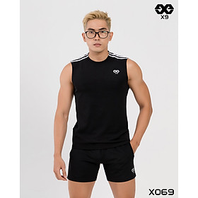 Áo Thun Nam Thể Thao 3 Sọc Vai Tập Gym Chạy Bộ Áo Tanktop Ba Lỗ Cao Cấp