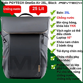 Balo máy ảnh PGYTECH OneGo Air 25L (Obsidian Black) - Hàng chính hãng