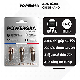 Viên uống hỗ trợ nam giới Powergra For Men (Super Gold Magic) - Vỉ 3 viên