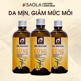 Dầu Massage Body Saola, Gừng Huế, Làm Ấm Cơ Thể, Giảm Đau Xương Khớp, Mỡ Bụng, Tự Nhiên,100ml - 100ml