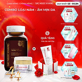 Bộ đôi trong uống - ngoài thoa Sắc Ngọc Khang: Sắc Ngọc Khang ++ (60 viên) + Kem dưỡng da ban đêm 10g