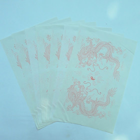 Giấy In Sớ Rồng chầu RH a3 DL60 nền trắng không ấn - tập 1000 tờ