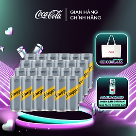 Lốc 24 Lon Nước Soda Giải Khát Schweppes Soda Sleek 320ml/Lon Sale 4.4 Coca-Cola Official Store