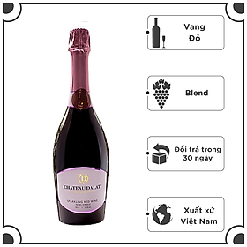 Rượu Vang Đỏ Đà Lạt Ladofoods Chateau Sparkling Red Wine 750ml 10.5% - Không Kèm Hộp
