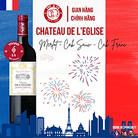 Rượu Vang Đỏ Pháp Chateau de l'Eglise Bordeaux Superieur
