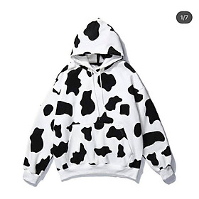 Áo Khoác Nỉ Bông In Hoodie Bò Sữa HD01 Nam Nữ Cao Cấp Form Rộng Dễ Mặc Phong Cách Hàn Quốc Dễ Phối Đồ | MAZINGSHOP