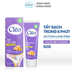 Kem Tẩy Lông Bikini Cléo 50g, an toàn hiệu quả trong 8 phút, không đau rát