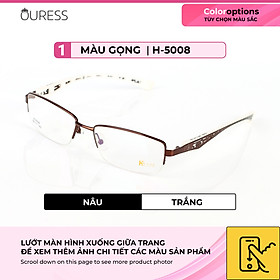 Gọng kính hợp kim xẻ cước H5008 - Trắng
