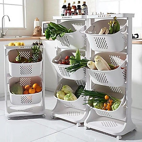 Mua Kệ Nhựa cao cấp ba tầng đa năng Giỏ đựng đồ cho bé đựng đồ nhà tắm đồ máy giặt thôi cao cấp có bánh xe