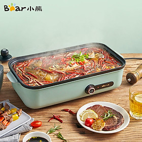 Nồi Lẩu Điện Bear Đa Năng 4L Dùng Gia Đình Lò Nướng Điện Nồi Nướng Chảo Chống Dính DHG-B40A3