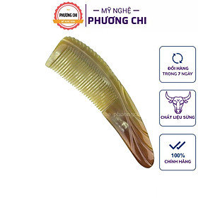 Lược sừng khía dài 16cm trắng nưa, lược chải tóc gỡ rối | Mỹ Nghệ Phương Chi