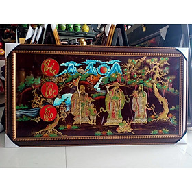 Mua Tranh sơn mài Phúc Lộc Thọ đắp nổi hàng xuất khẩu 60x120 cm trang trí nhà cửa  quà tặng tân gia  chúc Thọ ý nghĩa