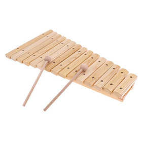 Sunnimix Gỗ Đàn Gõ Xylophone Giáo Dục Đồ Chơi Âm Nhạc 15 Màu W/Be Vồ Cho Đồ Chơi Trẻ Em