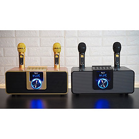 Loa karaoke bluetooth KEI K08 - Tặng kèm 2 micro không dây có màn hình LCD - Sạc pin cho micro ngay trên loa - Chỉnh bass treble echo 	trên micro – Đầy đủ cổng kết nối USB, AUX, TF card - Loa xách tay du lịch cực chất