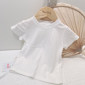 Áo cotton cộc tay màu trơn mùa hè cho bé QA28 Mimo Baby