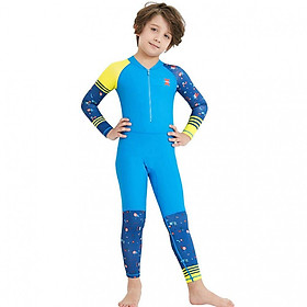Bộ bơi liền dài xanh bé trai từ 2 đến 11 tuổi