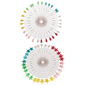 60 Pieces Assorted Color Sewing Head Pins Wheel Hijab Scarf Pins for Dressmaking