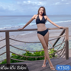 Bikini 2 mảnh sexy quyến rũ, áo bơi dây yếm cùng quần cạp thấp trẻ trung, ôm gọn tôn dáng, chất đẹp hạt rẻ | KT505