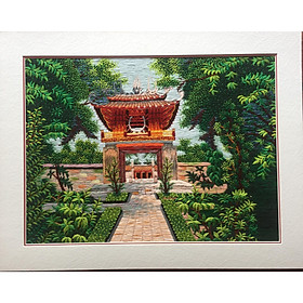 Mua Tranh thêu Văn Miếu PQ300