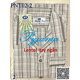 Bộ Pyjama HUONGTAM Lentol  tay Ngắn nam cao cấp(PNT02). Chất liệu vải Lentol loại tốt: mềm mại, thoáng mát, không phai màu
