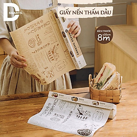 Mua Giấy nến thấm dầu  nướng bánh  giấy nến cho nồi chiên không dầu an toàn vệ sinh hình tờ báo phong cách Vintage 30cm x 8m