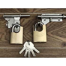 Mua Bộ 2 ổ khóa đồng chống cắt dùng chung 1 chìa chất lượng cao