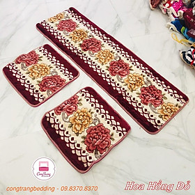 Đệm Ghế nhung, đệm ghế sofa ,Thảm Ghế nỉ Nhung Cao Cấp Trang Trí Tết Siêu Đẹp (1 bộ đệm dài Kèm 2 đệm ngắn )