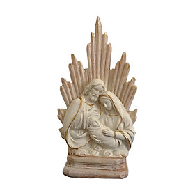Holy Family Statue, Classic Christian, Catholic Sculpture, Resin Statue Figurine for Office Table Car Home Decoration