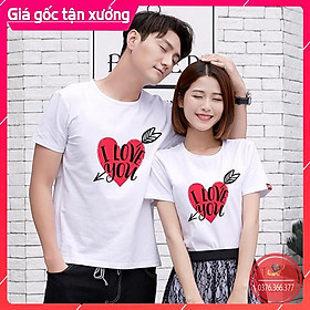 Áo Đôi I Love You - CHẤT COTTON - Đủ Size AC104T