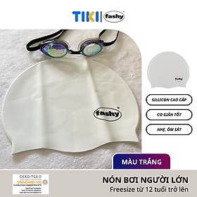 Nón bơi người lớn 100% nhập khẩu từ Đức thương hiệu Fashy tiêu chuẩn Châu Âu chất liệu silicone mềm mại, kiểu dáng thời trang, nhiều màu phù hợp cho Nam, Nữ, Trẻ em trên 12 tuổi Freesize