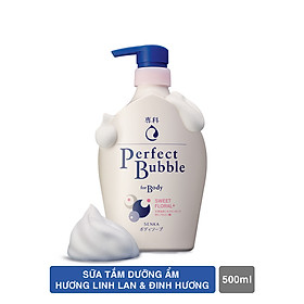 Sữa tắm dưỡng ẩm hương hoa dịu ngọt Senka Perfect Bubble for Body Sweet Floral 500ml