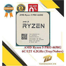 BỘ VI XỬ LÝ AMD Ryzen 5 PRO 4650G MPK 6C/12T UPTO 4.2GHz (Tray/Nobox) - CHÍNH HÃNG