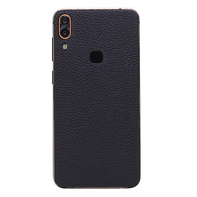 Ốp da dán cho Vsmart Active 1 Plus làm từ da bò thật cao cấp, sang trọng và nhiều hữu ích, màu đen vân - Chính hãng Davis