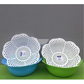 Mua Bộ 2 rổ đựng rau quả hình hoa mai ( TẶNG MÓC KHÓA GỖ)