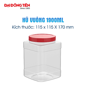 Hũ Nhựa Vuông L1721 - 1900ml