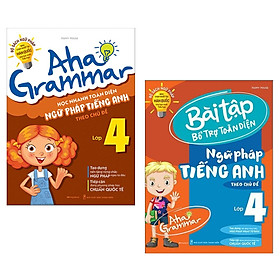 Hình ảnh Combo Aha Grammar: Học Nhanh Toàn Diện Ngữ Pháp + Bài Tập Bổ Trợ Toàn Diện Ngữ Pháp Tiếng Anh Lớp 4 Theo Chủ Đề (Bộ Sách Ngữ Pháp Bán Chạy Nhất Tại Hàn Quốc Cho Học Sinh Tiểu Học/ Tặng Kèm Bookmark Happy Life)