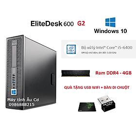 Mua Máy tính đồng bộ Elite 600g2 ( Intel Core i5-6400 Processor 6M Cache  3.30 GHz / Ram DDR4 - 4GB / SSD 240GB) TẶNG USB WIFI + BÀN DI CHUỘT - MÁY CHẠY NHANH - Dùng học tập - làm việc - HÀNG CHÍNH HÃNG
