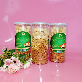 Hình ảnh Mixed Nuts 3 loại hạt dinh dưỡng tách vỏ (Macca,óc chó,hạnh nhân) 500g 