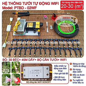 Bộ com bộ máy bơm đôi 12v,220v bộ phun sương + bộ phun tưới lan, tưới rau, làm mát, béc đồng