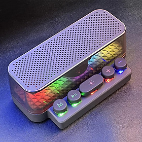 Loa di động Bluetooth Loa siêu trầm RGB Hifi Hộp âm thanh Máy tính để bàn Kèn đôi Bàn phím đầy màu sắc Máy nghe nhạc rảnh tay USB TF