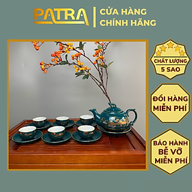 Mua Bộ ấm chén uống trà cao cấp   bộ ấm trà Bát Tràng - kim phụng hoàng gia