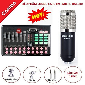 Mua Combo Micro Thu Âm BM 900  Sound Card H9 - Siêu Phẩm Hát Livestream Karaoke Rất Hay