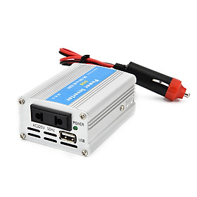Portable Car Power Inverter 100W DC 12V to AC 220V Charger Converter Transformer with Charging USB Ports and Oulets