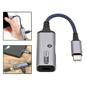 2 in 1 USB Type C to AUX Charger Adapter PD 60W Fast Charging